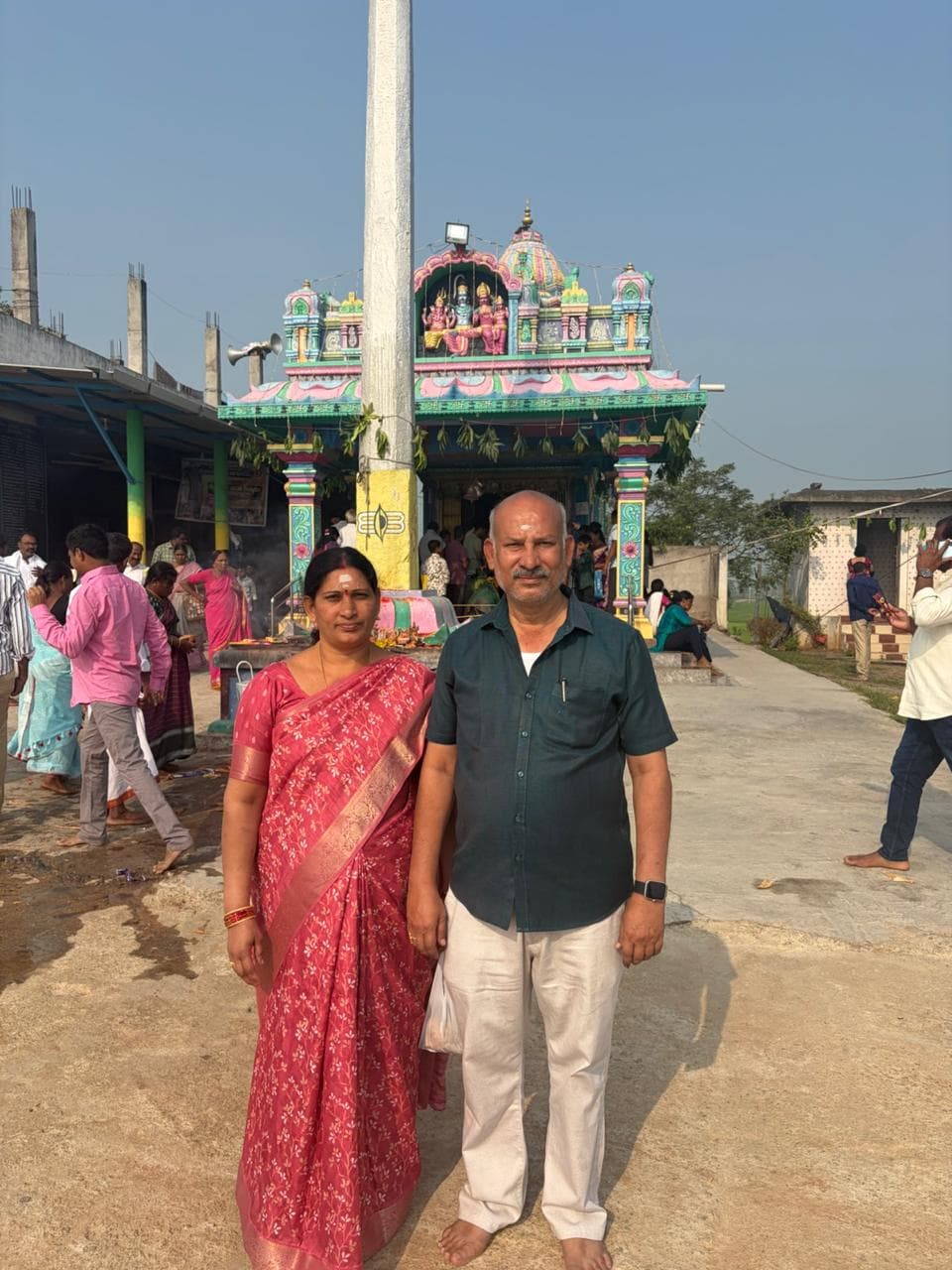 Blessings at the temple